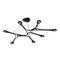 Abstraction LED Pendant Light  option Satin Black