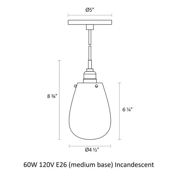Chelsea 1-Light Pendant Light
