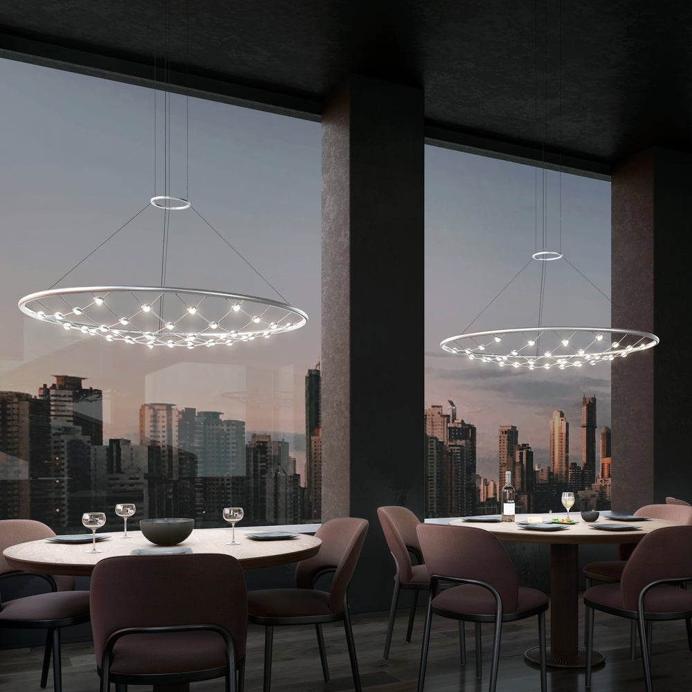 Constellation Galaxy Matrix Round LED Pendant Light
