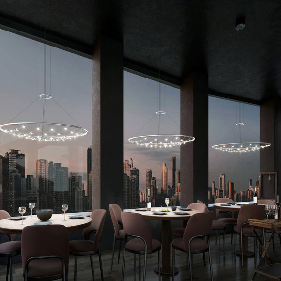 Constellation Galaxy Matrix Round LED Pendant Light