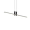 Fino Duo LED Linear Pendant Light  option Satin Black