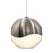 Grapes LED 1-Light Pendant Light  option Satin Nickel with White Glass
