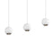 Hemisphere Linear Pendant Light  option Textured White