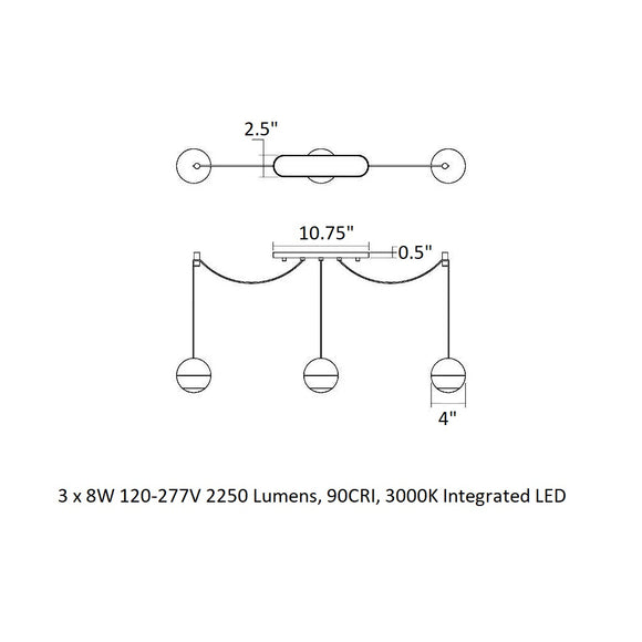 Hemisphere Linear Pendant Light