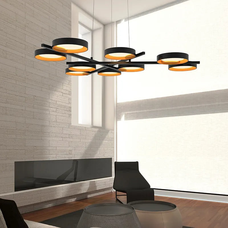 Light Guide Ring Four Light LED Bar Pendant Light