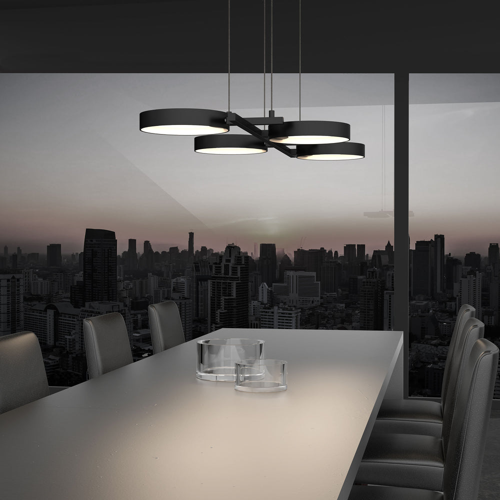 Light Guide Ring Four Light LED Bar Pendant Light