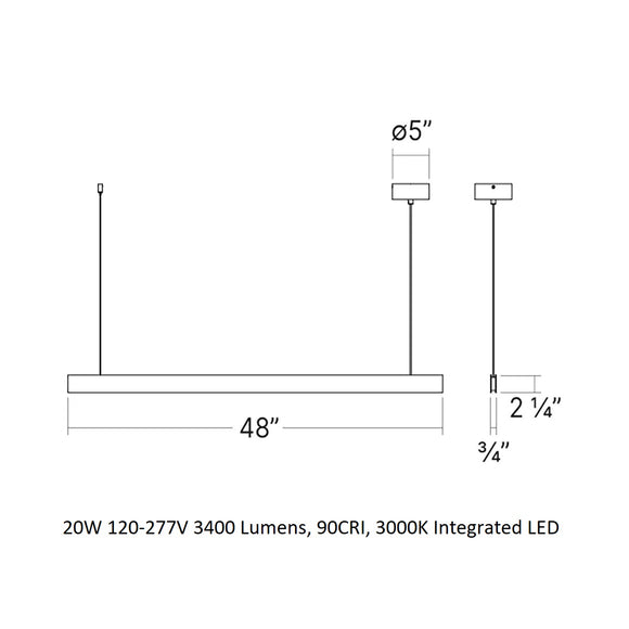 Sonneman Lithe Two-Sided LED Pendant Light - 2Modern