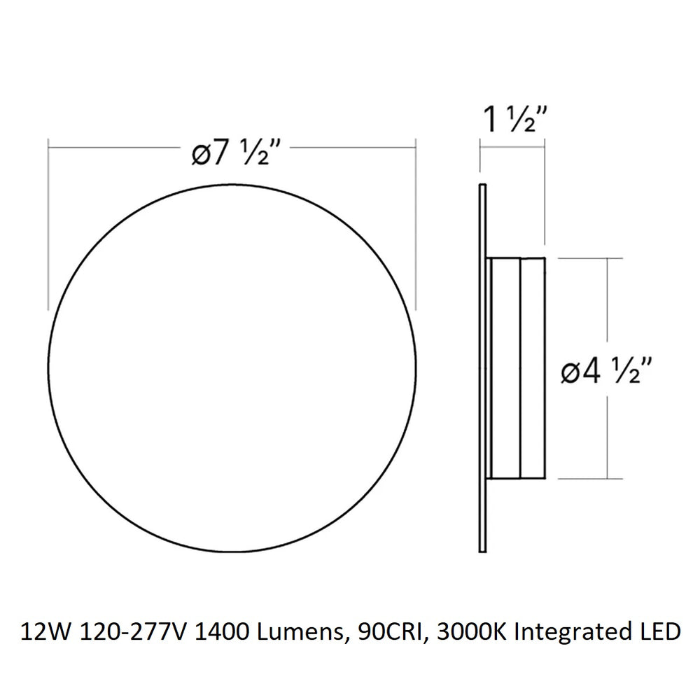 LP Round Outdoor LED Wall Sconce