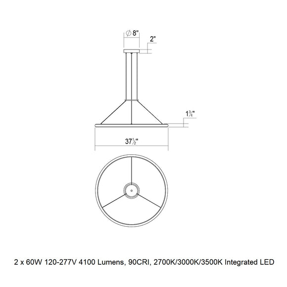 Luna Round LED Pendant Light