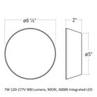 Mist Round LED Wall Sconce/Flush Mount