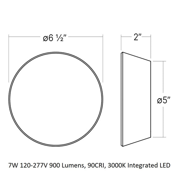 Mist Round LED Wall Sconce/Flush Mount