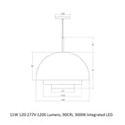 Modern Tiers Dome LED Pendant Light