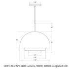 Modern Tiers Dome LED Pendant Light