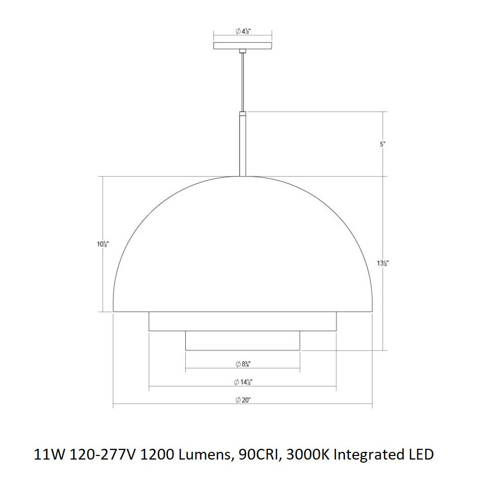 Modern Tiers Dome LED Pendant Light