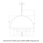 Modern Tiers Dome LED Pendant Light