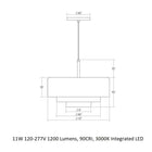 Modern Tiers Flat LED Pendant Light