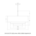 Modern Tiers Flat LED Pendant Light