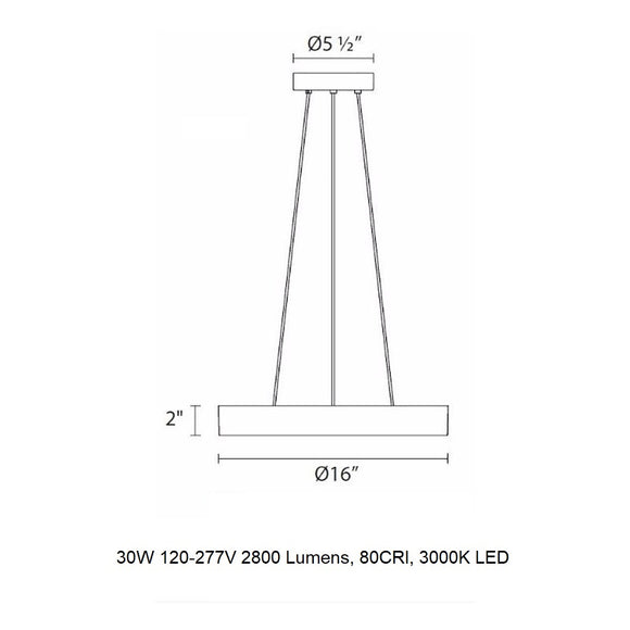 Pi LED Pendant Light