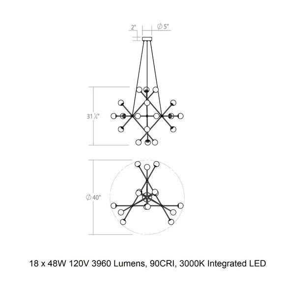 Proton Beta Chandelier
