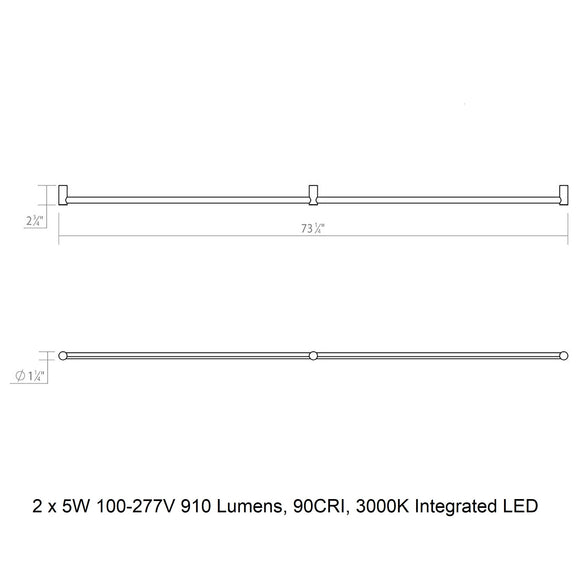 Purolinear 360 LED Wall Light
