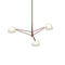 Ray LED Chandelier  option Opal White / Oxide Red