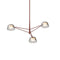 Ray LED Chandelier  option Smoked Etched / Oxide Red