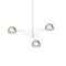 Ray LED Chandelier  option Smoked Etched / Warm Gray
