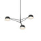 Ray LED Chandelier  option Satin Black