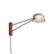 Ray LED Wall Sconce  option Smoked Etched / Oxide Red