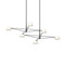 Ray Rectangle LED Chandelier  option Opal White / Satin Black