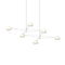 Ray Rectangle LED Chandelier  option Opal White / Warm Gray
