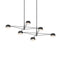 Ray Rectangle LED Chandelier  option Satin Black