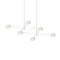 Ray Rectangle LED Chandelier  option Warm Gray