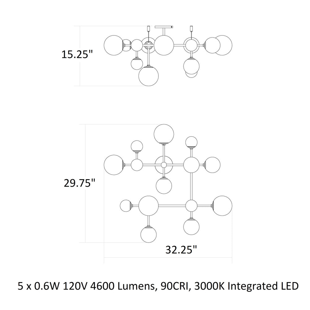 Sabon LED Semi Flush Mount