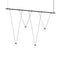 Suspenders 1-Tier Linear Multi Light Pendant Light  option Satin Black