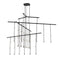 Suspenders Tri-Bar 4-Tier Multi Light Pendant Light  option Satin Black / Small: 62.5 in width