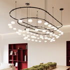 Suspenders 3-Bar Path Racetrack Multi Light Pendant Light