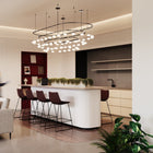 Suspenders 3-Bar Path Racetrack Multi Light Pendant Light