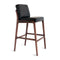 Alice Stool  option Chocolate / Preto Paraffin Leather
