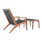 Gisele Outdoor Lounge Chair  option Grafite Woven Cord Ottoman