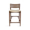 Laura Stool  option Pecan / Areia Suede / Counter: 24.5 in height