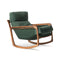 Pitu Chaise Rocking Chair  option Pecan / Oliva Suede / Forest Canvas