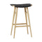 Freja Stool  option Natural Oak / Black Woven Leather