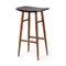 Freja Stool  option Natural Walnut / Black Woven Leather