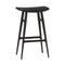Freja Stool  option Onyx Oak / Black Leather