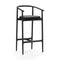Charlie Bar Stool  option Bellagio 2 Black 7925 Leather