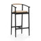 Charlie Bar Stool  option Bellagio 2 Cream 8805 Leather