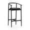 Charlie Bar Stool  option Milano Black 2522 Leather