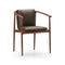Charlie Dining Chair  option Crystal Wolf 3386 Leather
