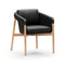 Frank Dining Chair  option Bellagio 2 Black 7925 Leather